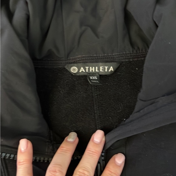 Black athleta zip up hoodie size xxs - runs big and can fit XS - Picture 4 of 4